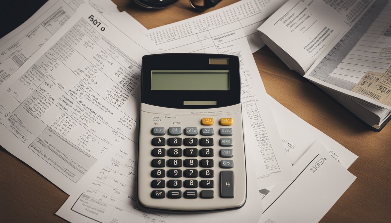 A desk with a pencil, calculator, and SAT practice test booklet open to the math section